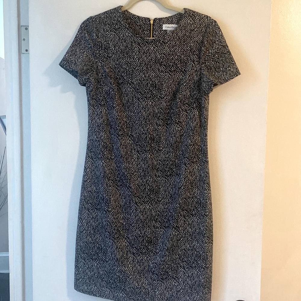 Cap-sleeve sheath dress from Calvin Klein